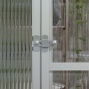 Outsunny Aluminium Greenhouse With/ Door Window Galvanised Base PC Panel