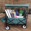 Folding Festival Camping Storage Trolley with Canopy & Waterproof Cover 100Kg capacity