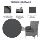 Outsunny  Rattan Bistro set 3pc - Grey