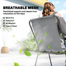 Outsunny 8 Piece Garden Dining Set With 6 Folding Chairs And Umbrella, Grey