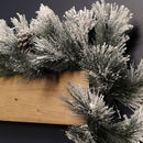 6ft (1.8m) Premier Christmas Snow Flocked Green Garland with Pine Cones