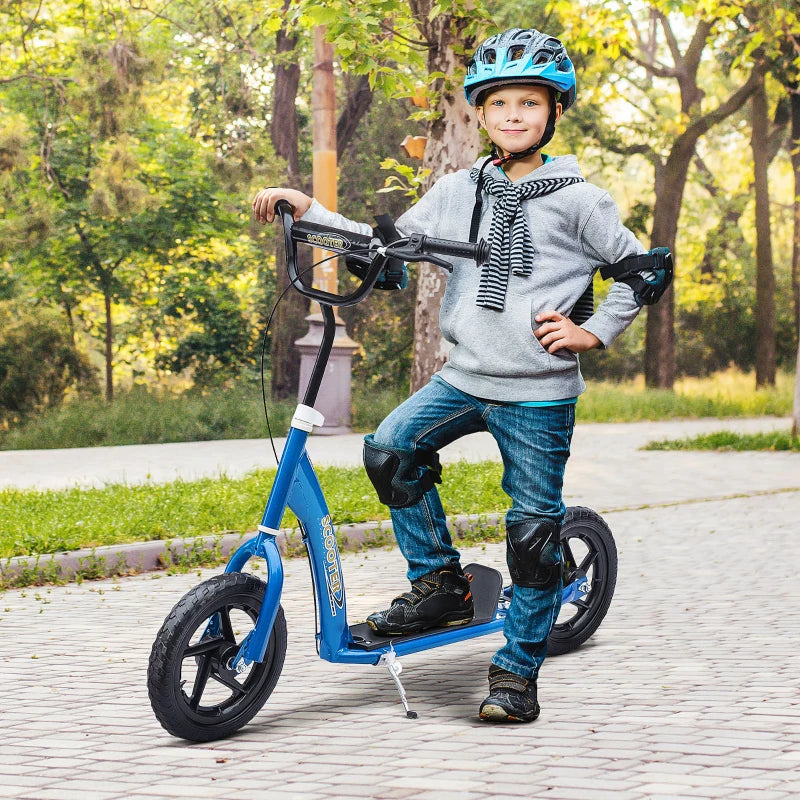 HOMCOM Teen Push Scooter -Blue