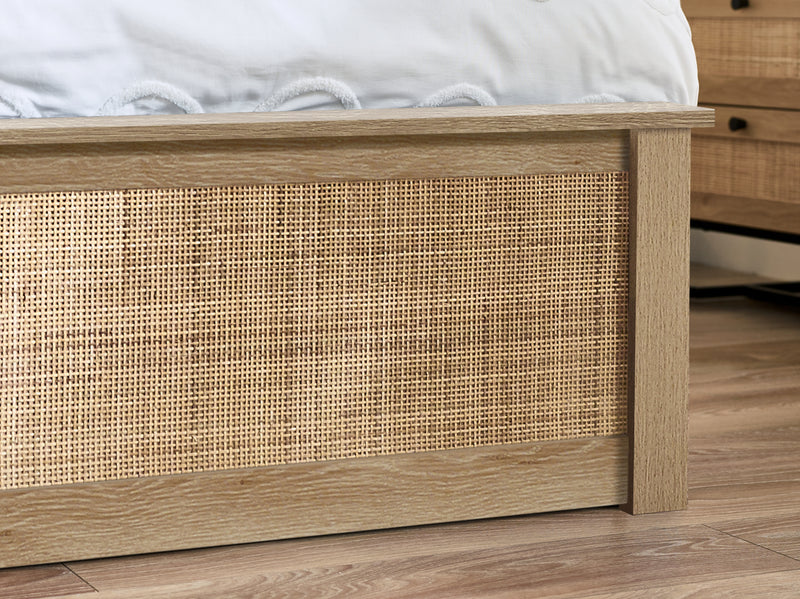 Padstow Ottoman 150Cm King Bed - Oak