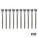 36cm Set of 5 Stainless Steel Garden Solar Path Lights with White LEDs