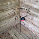 2 Pack Of Tom Chambers Cottage Heavy Duty Black Metal Steel Herbaceous Garden Plant Support Ring Large 80cm X 45cm