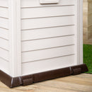 440L Heavy Duty Garden Patio Storage Box with Lockable Sit on Lid in Brown