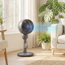 HOMCOM 9" Pedestal Cooling Fan With Adjustable Speed And Mode, Grey