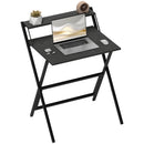 HOMCOM 70 cm Folding Computer Desk for Small Spaces Bedroom, Black