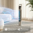 HOMCOM 78.5cm Oscillation Tower Fan With Remote Control 3-Speed Wind Grey