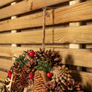 Winter Spice Hanging Christmas Wreath with Pine Cones Berries & Dried Fruit