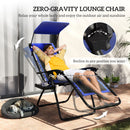 Outsunny Zero Gravity Lounger Chair, Folding Reclining Chair