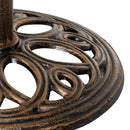 Outsunny Round Patio Umbrella Base Stand, Umbrella Holder, Bronze Tone