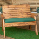 99 x 20/41cm Cushion Base for 2 Seater Wooden Garden Bench in Green