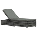 Outsunny Rattan Reclining Lounger - Grey