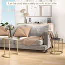 HOMCOM 2 Pcs Coffee Table with Faux Marble Side Accent Tables White