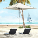 Outsunny Sun Parasol with Vent, Table Umbrella for Patio, Garden, Pool, Grey