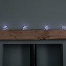 2.7m Set Of 10 Twinkling Christmas Starburst String Lights With 200 White LEDs