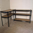 Garage Shelving 122cm Wide & 183cm High Heavy Duty 5 Tier Multipurpose Metal Racking Unit  / Warehouse Shelving Storage in Black