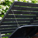 2.15m x 1.16m Outdoor Wooden Garden Triple Wheelie Bin Store Storage for 3 Bins in Dark Grey
