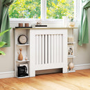 HOMCOM Vertical Slatted Heater Cover for Living Room, White