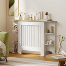HOMCOM Vertical Slatted Heater Cover for Living Room, White