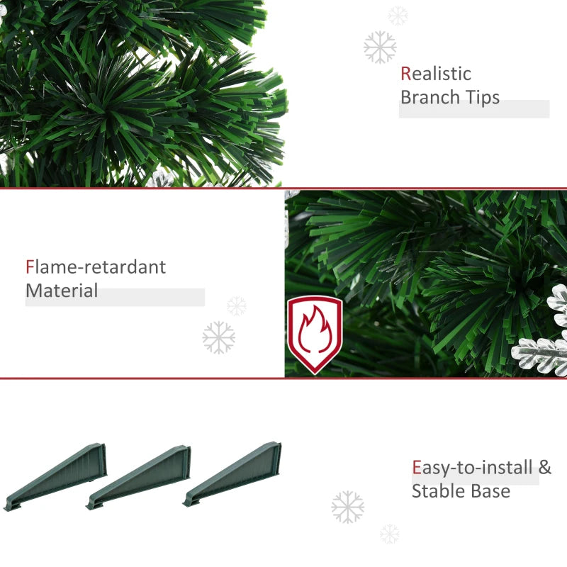HOMCOM 3FT Green Fibre Optic Christmas Tree