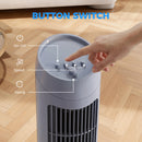HOMCOM 75cm Tower Fan Noise Reduction Wind 3-Level Cool ABS Indoor Grey