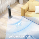 HOMCOM 75cm Tower Fan Noise Reduction Wind 3-Level Cool ABS Indoor Grey