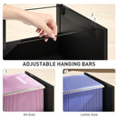HOMCOM 3 Drawer File Cabinet with Lock and Adjustable Hanging Bars, Black