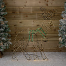 1.4m x 86cm Light up FlexiBrights Standing Christmas Reindeer with 420 Multi-Coloured LEDs