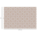Outsunny 274 X 182 Cm Reversible Outdoor RV Rug Floor Mat, Coffee And White