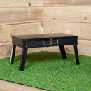 43cm X 26cm Folding Portable Camping Beach Barbecue BBQ With Wind Shield & Tools