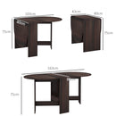 HOMCOM Oval Kitchen Table for Dining Room, Small Space