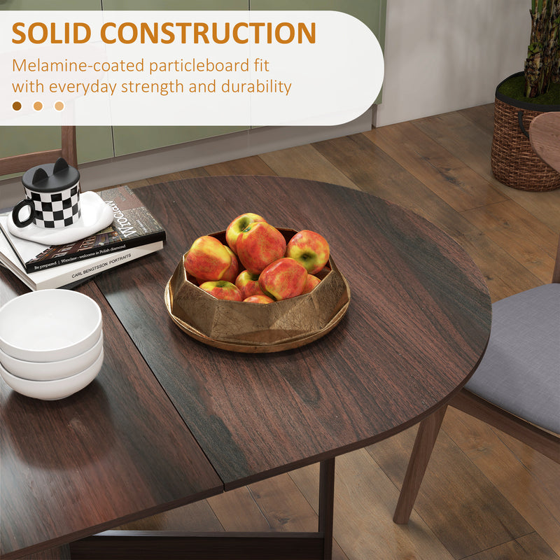 HOMCOM Oval Kitchen Table for Dining Room, Small Space