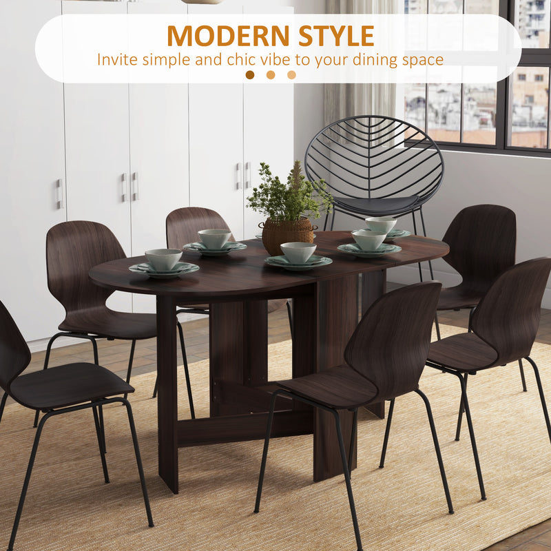 HOMCOM Oval Kitchen Table for Dining Room, Small Space