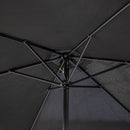 Samuel Alexander 2.7m Havana Garden Patio Parasol with Crank Handle in Black