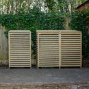2.02m x 1.22m Large Wooden Outdoor Garden Triple Wheelie Bin Store Storage for 3 Bins