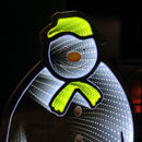 60cm Infinity Light up The Snowman Christmas Decoration with White LEDs on Wooden Base