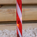 Set of 6 Light up Red & White Candy Cane Christmas Path Lights
