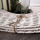 Samuel Alexander KD Willow Christmas Tree Skirt Wicker Rattan White Wash