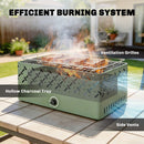 Outsunny Portable Charcoal BBQ Grill With Built-in Fan, Light Green