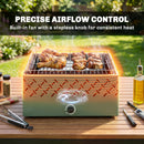 Outsunny Portable Charcoal BBQ Grill With Built-in Fan, Light Green