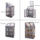 1.2m x 0.69m Small Grey Wooden Mini Greenhouse Cold Frame