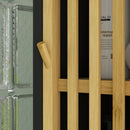HOMCOM Tall Bathroom Cabinet Bamboo Bathroom Cupboard With Adjustable Shelves