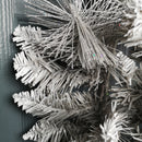 50cm Snow Tipped Hanging Christmas Wreath with Silver Glitter Branches