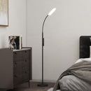HOMCOM LED Floor Lamp for Living Room with Magnetic Remote Control, Black