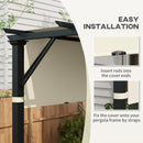 Outsunny 2Pcs Pergola Replacement Canopy, 4.9 x 1.2m, UV Protection, White