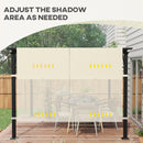 Outsunny 2Pcs Pergola Replacement Canopy, 4.9 x 1.2m, UV Protection, White