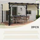 Outsunny 2Pcs Pergola Replacement Canopy, 4.9 x 1.2m, UV Protection, White