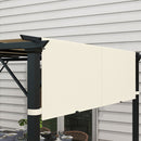 Outsunny 2Pcs Pergola Replacement Canopy, 4.9 x 1.2m, UV Protection, White